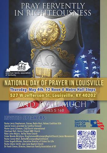 Louisville, Kentucky - May 4, 2023 - National Day of Prayer