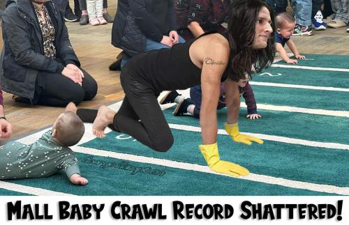 mall baby crawl