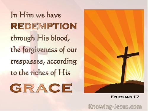 Ephesians 1-7 In Whom We Have The Forgiveness Of Sins orange