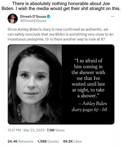 There is absolutely nothing honorable about Joe Biden.