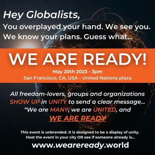 San Francisco, California - May 20, 2023 - Anti Globalist Rally