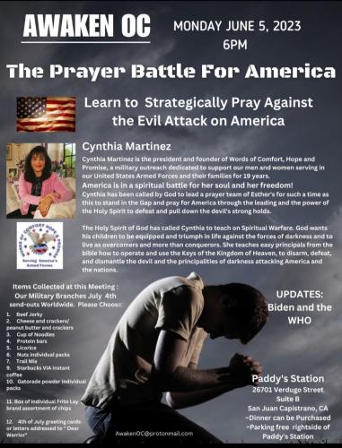 San Juan Capistrano, California - June 5, 2023 - The Prayer Battle for America