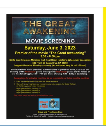 Santa Cruz, California - June 3, 2023 - Premier - The Great Awakening