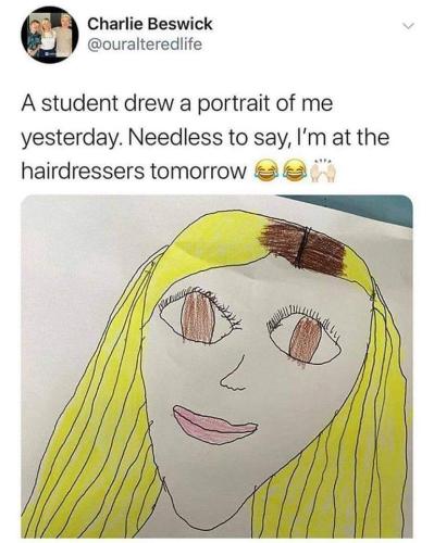 drew a portrait