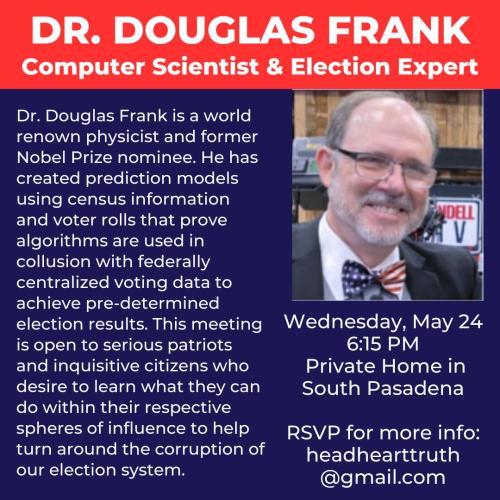 South Pasadena, California - May 24, 2023 - Dr. Douglas Frank