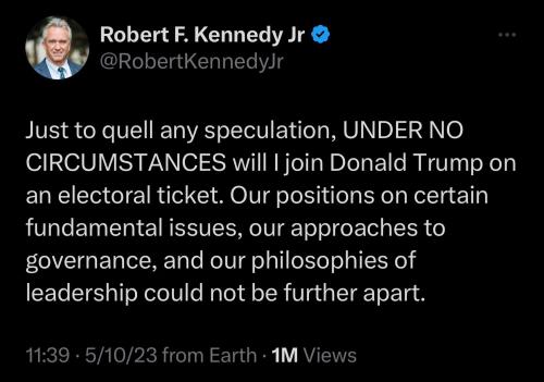 RFK on a Joint ticket with DJT