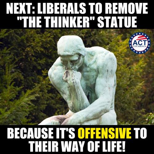 smart like democrats thinker statue