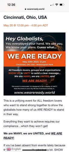 Cincinnati, Ohio - May 20, 2023 - Rally Against Globalists