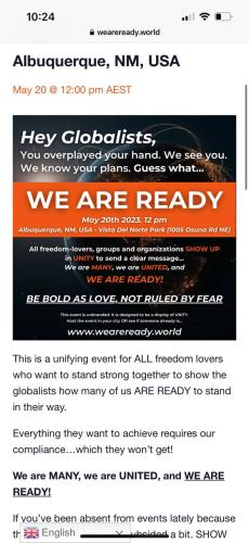 Albuquerque, New Mexico - May 20, 2023 - Rally Against Globalists