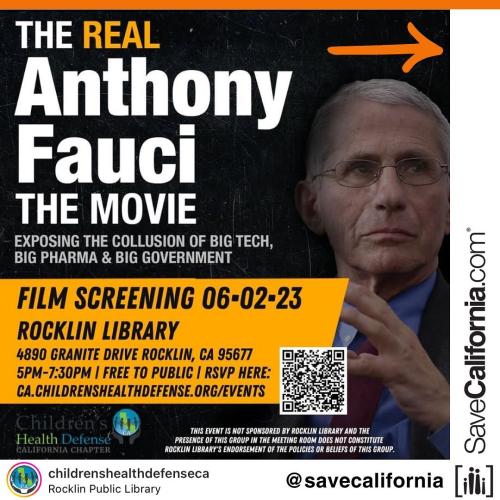 Granite Bay, California – June 2, 2023 – Screening – The Real Anthony Fauci