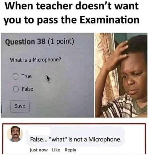 cant pass the quiz