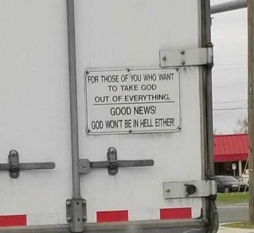 God won't be in hell either