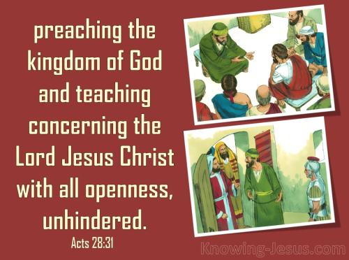 Acts 28-31 Preaching the Kingdom of God yellow