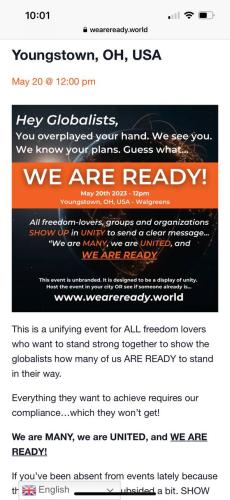 Youngstown, Ohio - May 20, 2023 - Anti-Globalism Rally