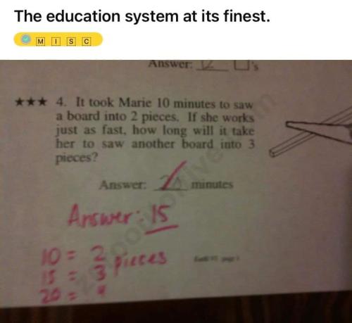 the eduration system at its finest