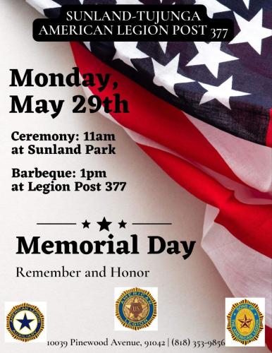 Sunland, California - May 29, 2023 - Memorial Day Event