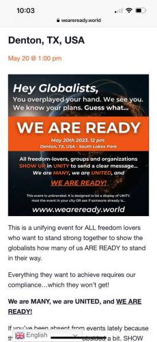 Denton, Texas - May 20, 2023 - Anti-Globalism Rally
