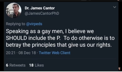 @jamescantorphd lgbt pedo