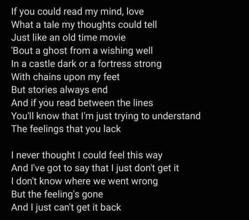 If you could read my mind
