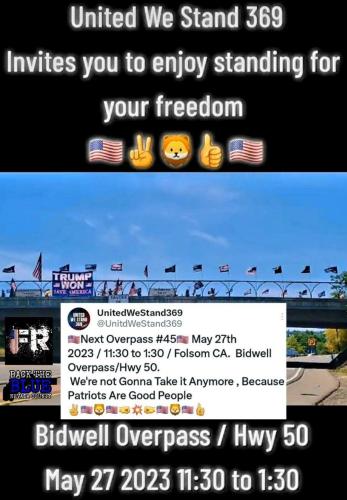 Folsom, California - May 27, 2023 - American Flag Wave