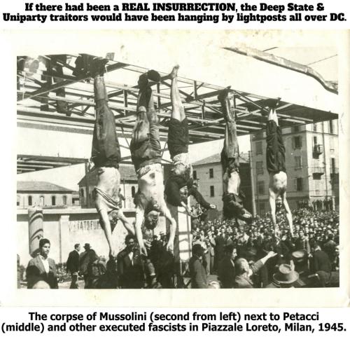If there had been a real insurrection they would have gotten the Mussolini treatment