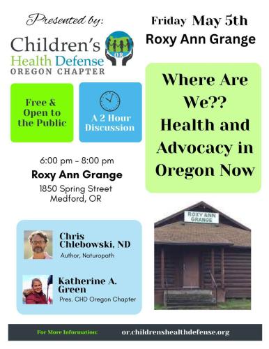 Medford, Oregon - May 5, 2023 - CHD - Health and Advocacy in Oregon Now