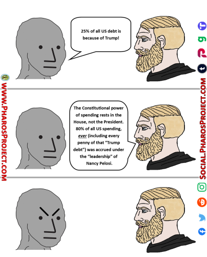 NPC Wojak vs Chad - Trump spending vs Pelosi - Web-Social