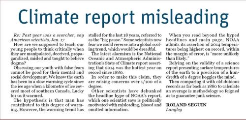 climate report misleading