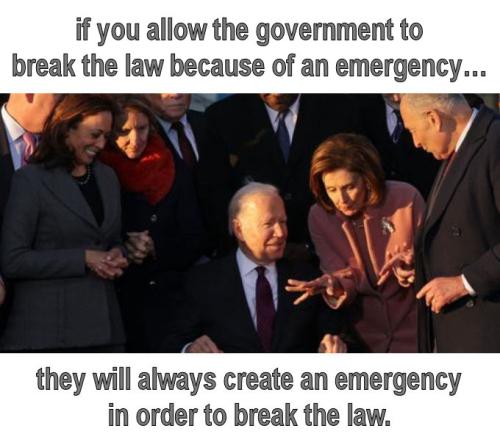 if you allow the government to break the law