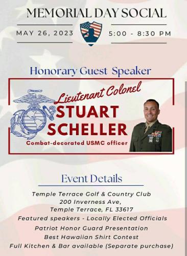 Temple Terrace, Florida - May 29, 2023 - Memorial Day Social