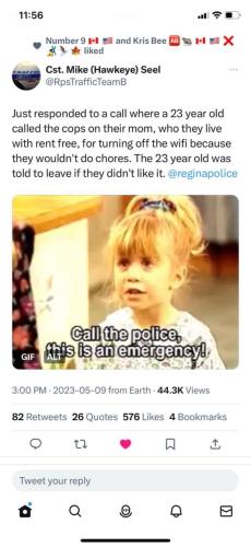 called the cops