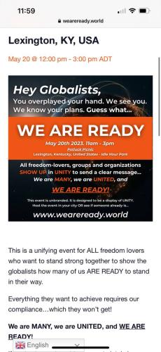 Lexington, Kentucky - May 20, 2023 - Rally Against Globalists