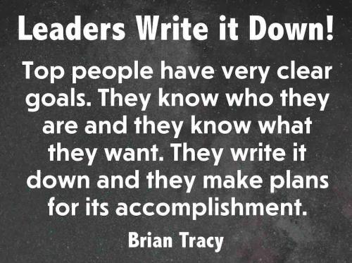 1-Leaders Write it down