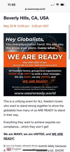 Beverly Hills, California - May 20, 2023 - Anti Globalist Rally