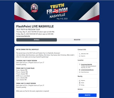 Nashville, Tennessee - Truth and Freedom Tour