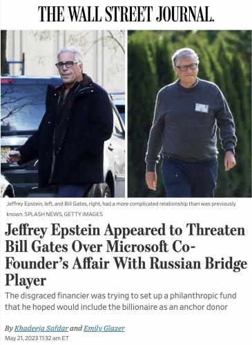 There is no honor among thieves. Epstein and bill gates