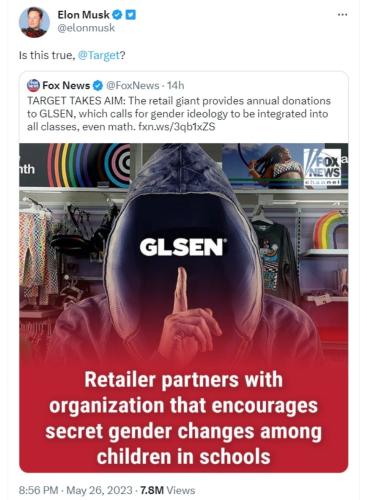 Elon Musk Target tweet
