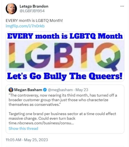 Letsgo Brandon LGBTQ Month tweet
