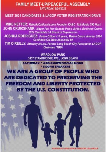 Long Beach, California -June 24, 2023 - Family Meetup - Peaceful Assembly