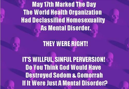 Homosexuality - Mental isorder