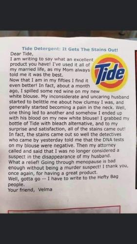 letter to Tide