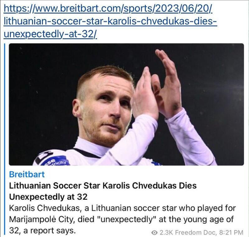 Soccer Star Dies Suddenly