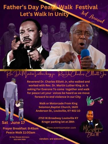 Louisville, Kentucky - June 17, 2023 - Father's Day Peace Walk Festival