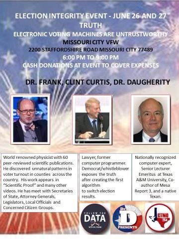 Missouri City, Missouri - June 26 and 27, 2023 - Election Integrity Event