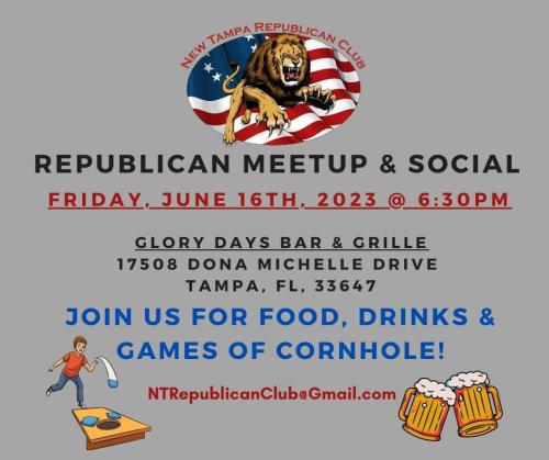 Tampa, Florida - June 16, 2023 - Republican Meetup and Social