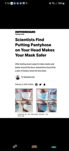 pantyhose on your face