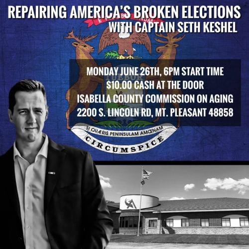 Mount Pleasant, Michigan - June 26, 2023 - Repairing America's Broken Elections