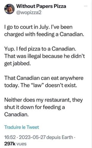 feeding a Canadian