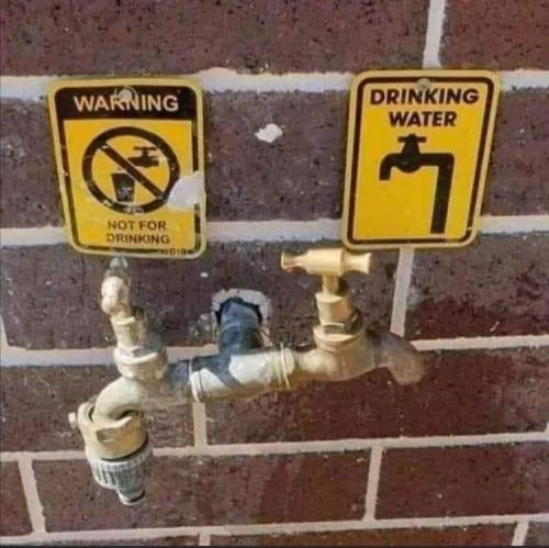 drinking water