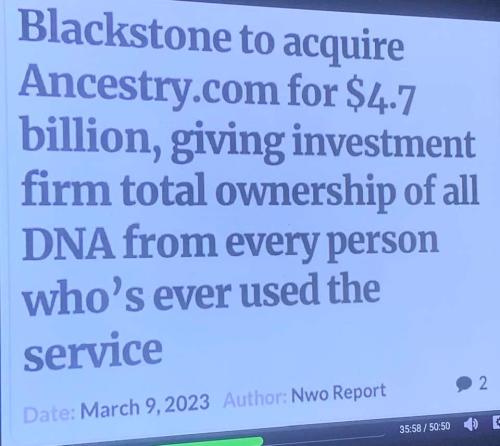 blackstone acquires Ancestry